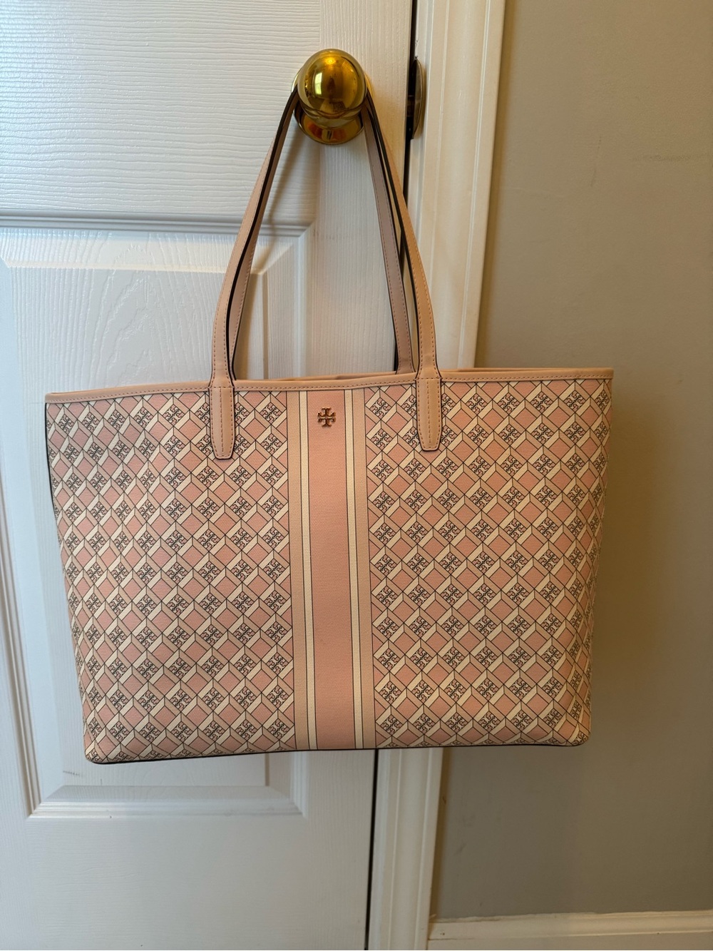 Tory Burch Geo Logo Tote Bag-Large - Picture 1 of 15